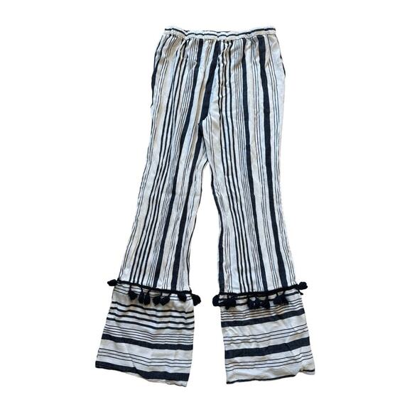 BLUE ISLAND Cover Up Pants, size women's Medium; Lightweight; Flared Fringe - Picture 2 of 9